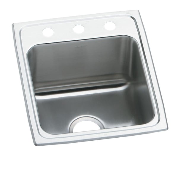 Lustertone Stainless Steel 15 X 22 X 4 Single Bowl Top Mount Ada Sink